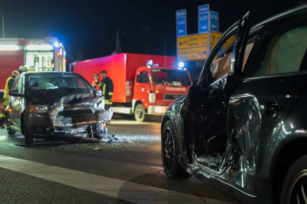 Traffic accident at an intersection in Seattle, WA