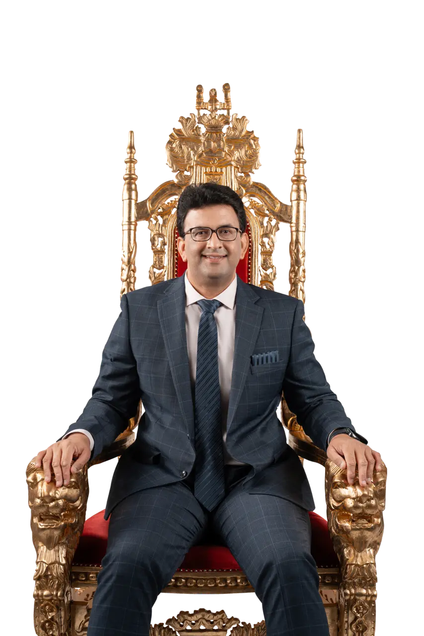 Attorney Khalil Khan sitting in office