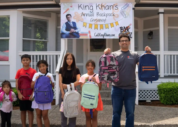 Backpack Giveaway Event - Khan Injury Law khan injury law backpack event