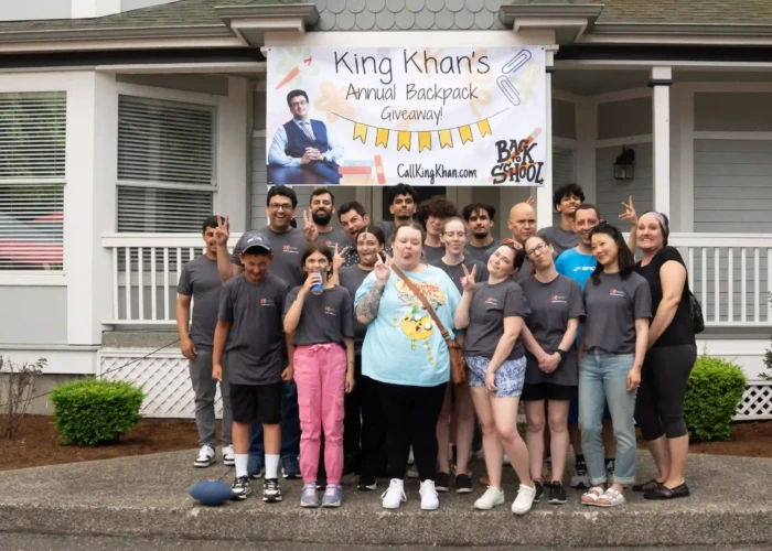Backpack Giveaway Event - Khan Injury Law king khan's annual backfke